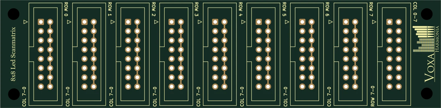 8×8 Scan Matrix LED — NYÁK-ábra